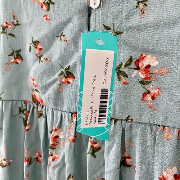 Kaileigh Rebecca Button Front Dress Mint Size Medium - Picture 8 of 8